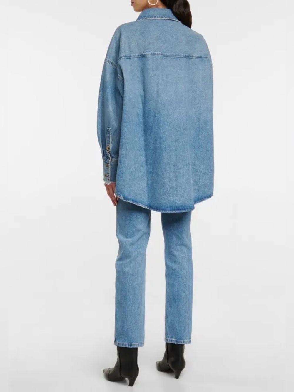 KHAITE Light Blue Denim Jean Jacket - Picture 3 of 12